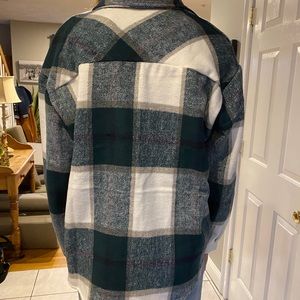 Green and White Plaid Jacket